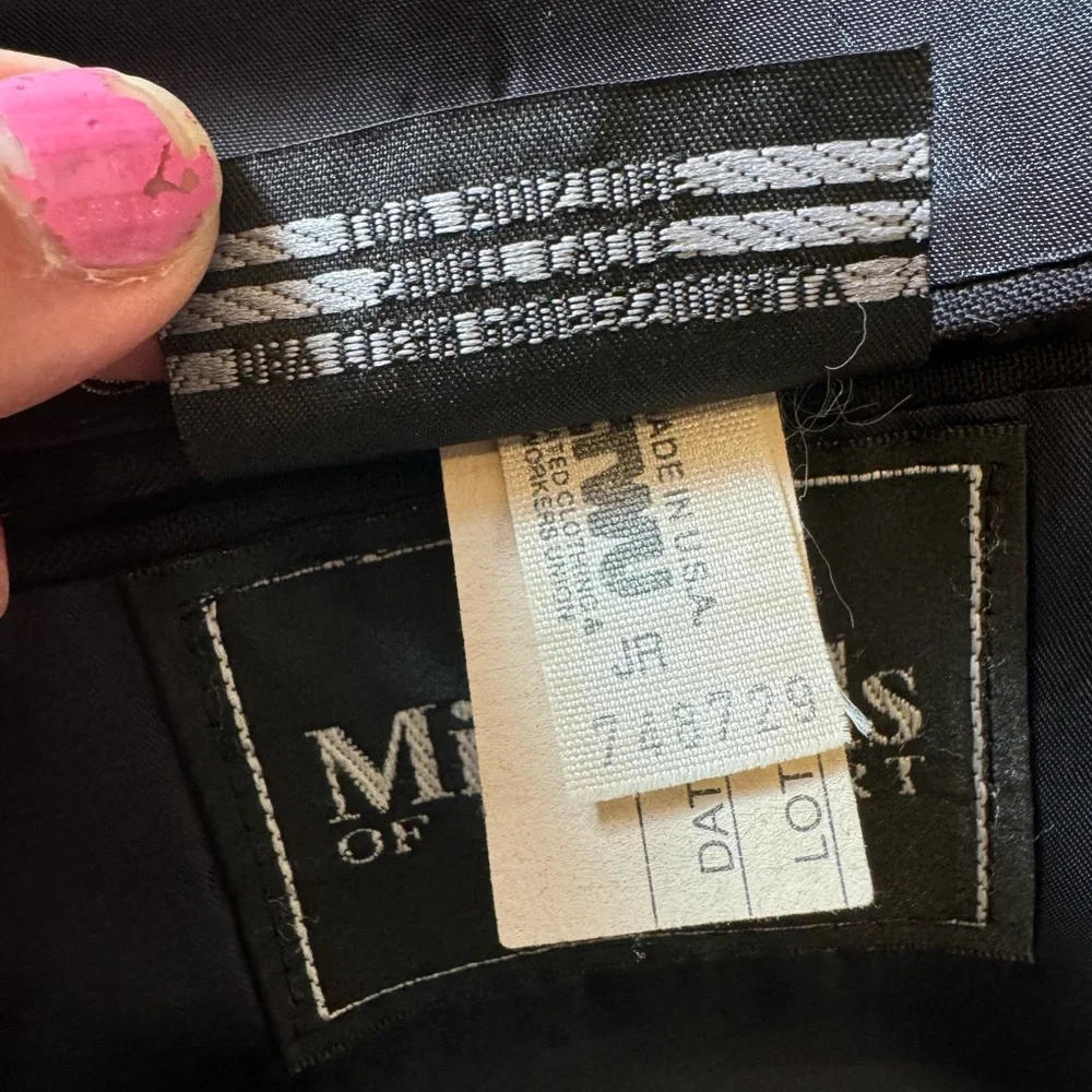 Burberry's Wool Black‎ Men's Suit Coat